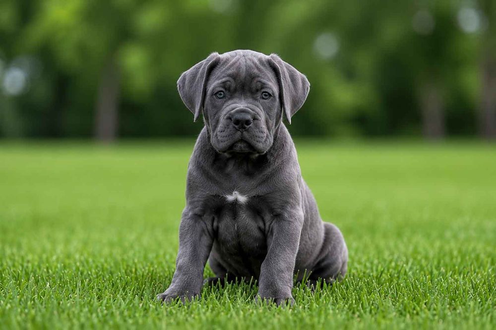 Cachorro de Cane Corso gris