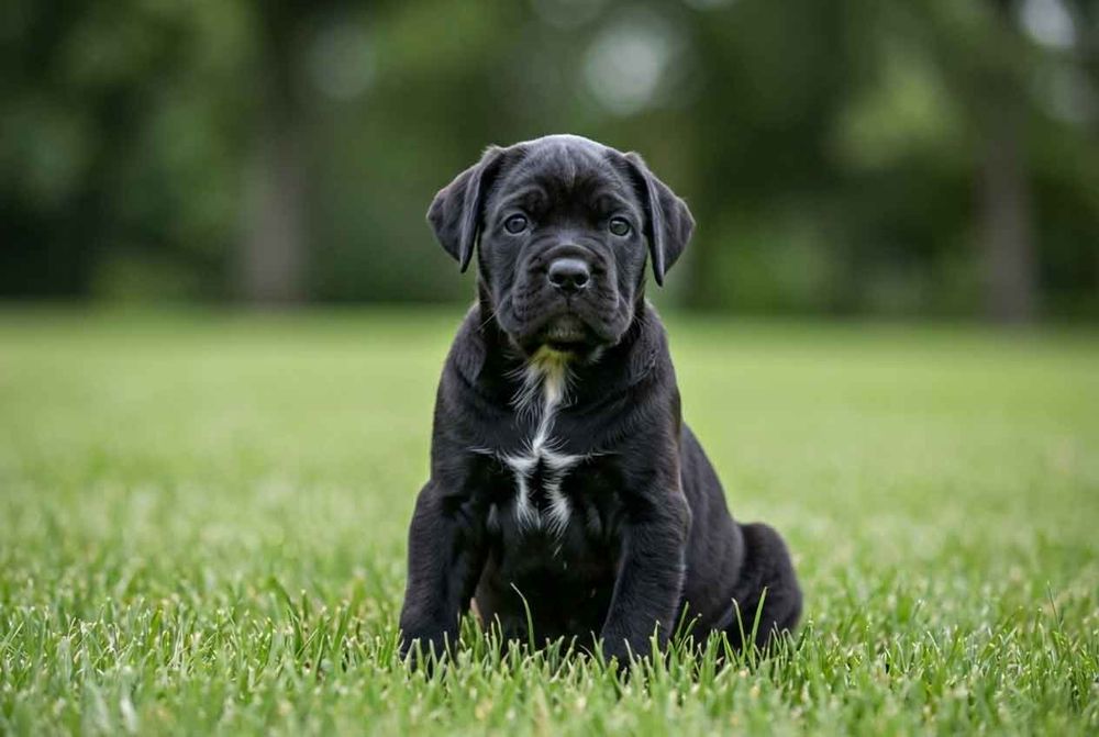 Cachorro de Cane Corso negro